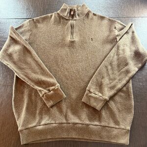 Polo Golf Ralph Lauren Men's Alpaca Blend Tan Quarter-Zip Sweater Sz M